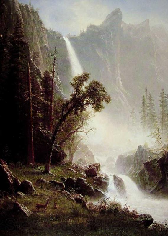 Albert Bierstadt Bridal Veil Falls, Yosemite Germany oil painting art